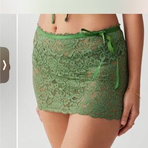 Frankie's Bikinis Green Lace skirt